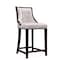 Manhattan Comfort Fifth Ave Counter Stool in Pearl White and Walnut, PK3 3-CS012-PW - alternate 2